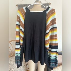 size XS we the free FREE PEOPLE long sleeve stripe sweater